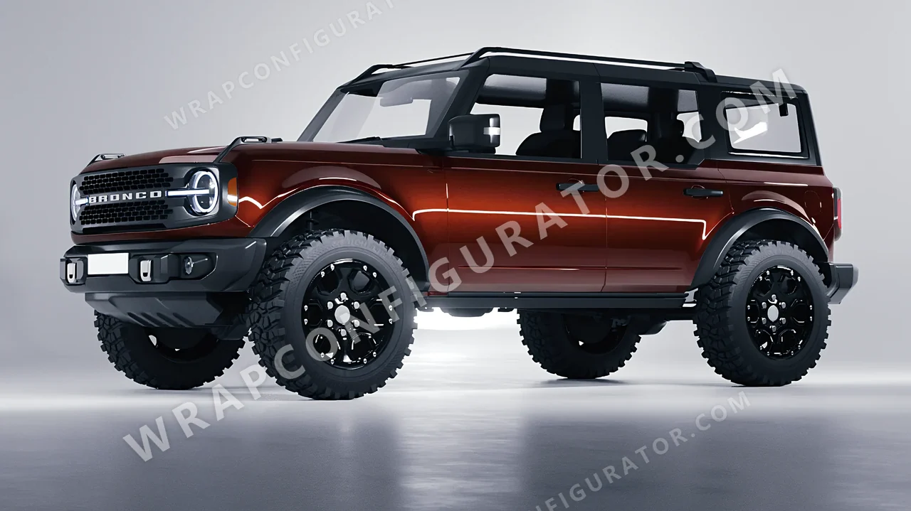 Orange Ford Bronco 2024 wrapped in Colourshield PPF by HyperPro Copper HGM77-P