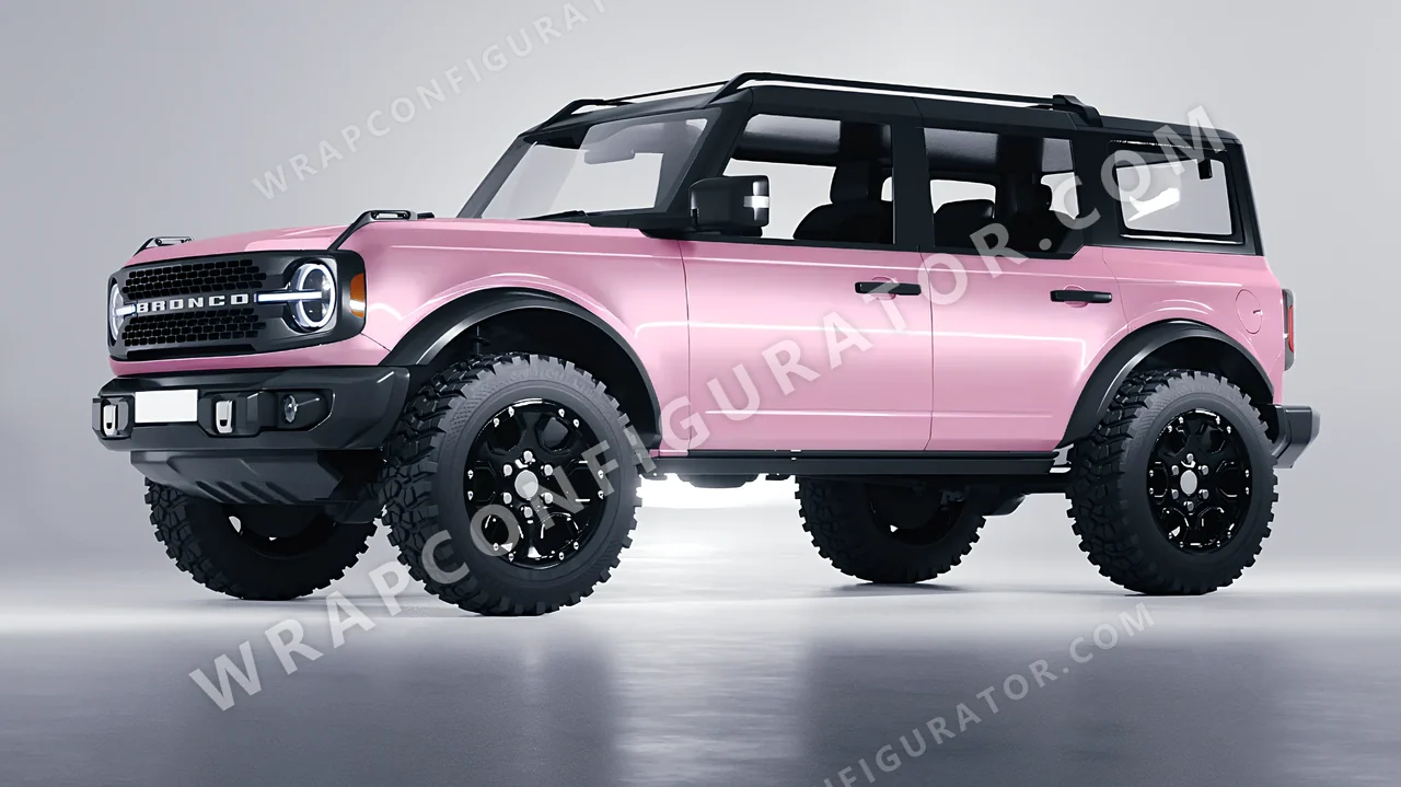 Pink Ford Bronco 2024 wrapped in Avery Dennison Gloss Pearl Tutu Pink SW900-523-S