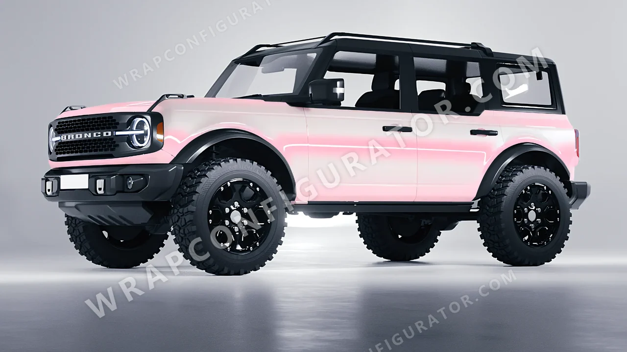 Pink Ford Bronco 2024 wrapped in Colourshield PPF by HyperPro Purple/Pink CGM15-P