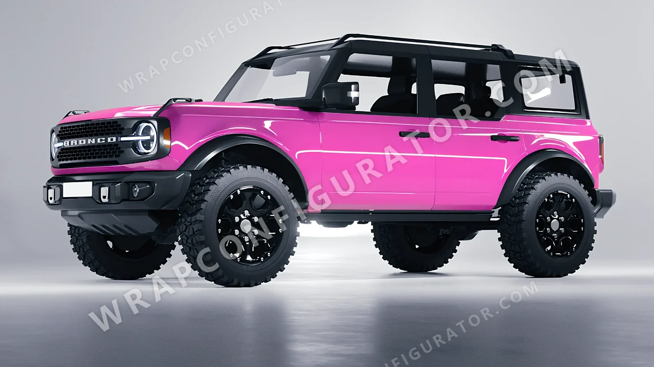 Pink Ford Bronco 2024 wrapped in ORACAL Soft Pink 970RA-045G