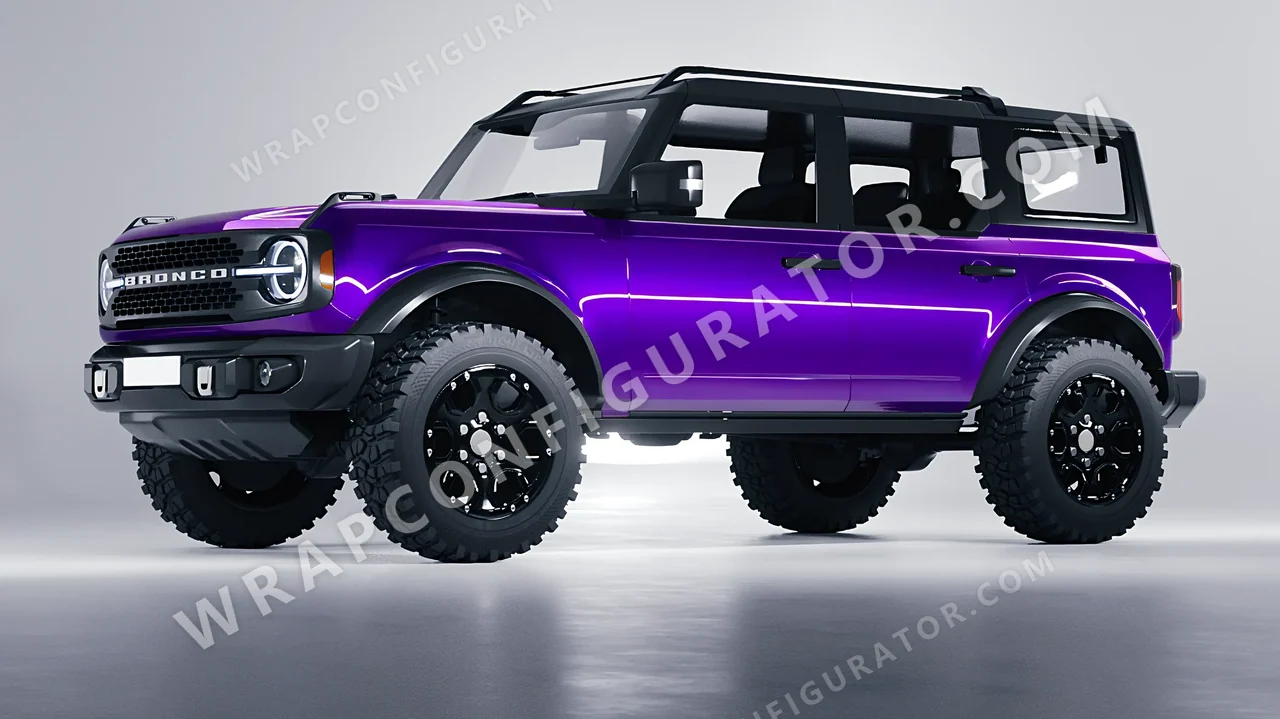 Purple Ford Bronco 2024 wrapped in 3M Plum Explosion 2.0 HGP258