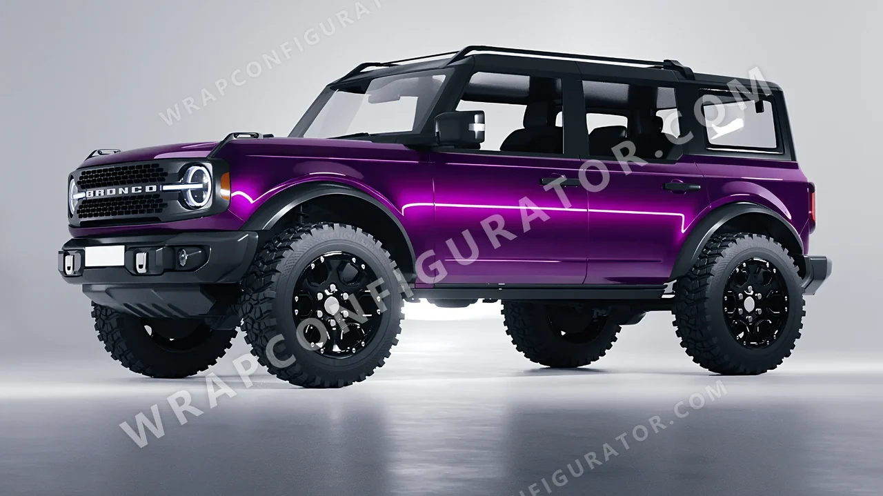 Purple Ford Bronco 2024 wrapped in Avery Dennison Gloss Fun Purple SW900-568-S