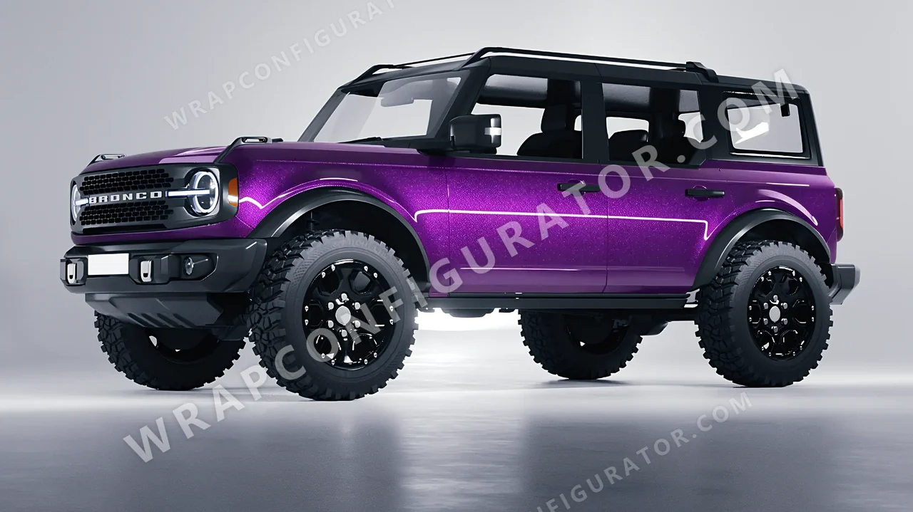 Purple Ford Bronco 2024 wrapped in Avery Dennison Popstar Concert Purple SW900-521-M