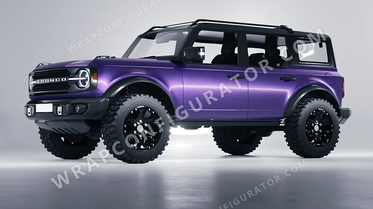 Purple Ford Bronco 2024 wrapped in Avery Dennison Purple SW900-565-M