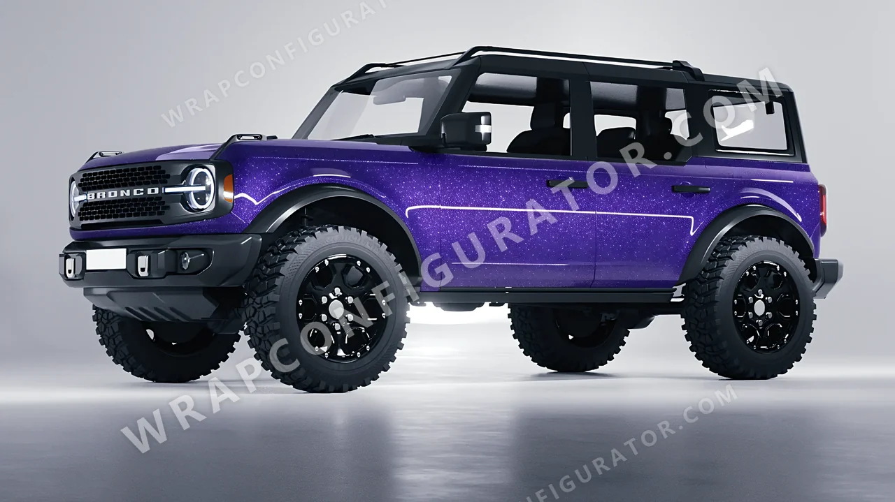 Purple Ford Bronco 2024 wrapped in Avery Dennison Purple SW900-587-D