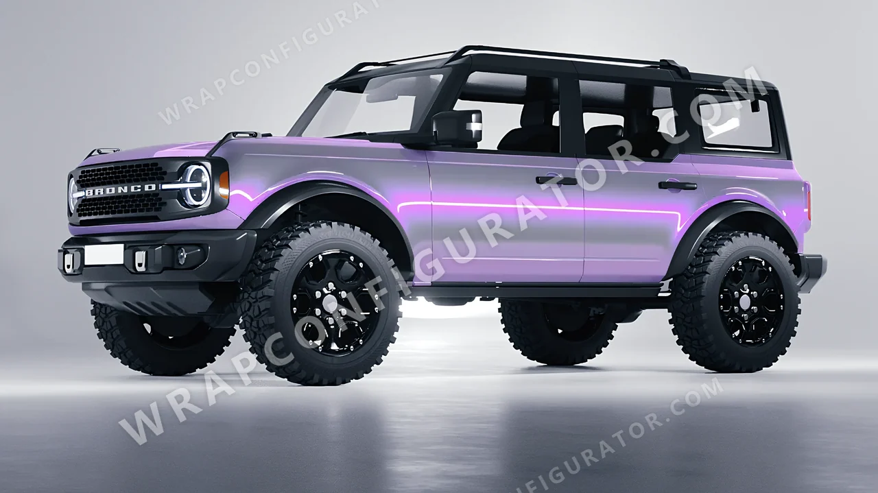 Purple Ford Bronco 2024 wrapped in Colourshield PPF by HyperPro Gray Purple CGM07-P