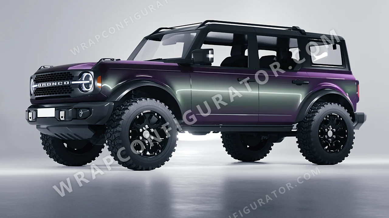 Purple Ford Bronco 2024 wrapped in Colourshield PPF by HyperPro Gray/Purple MSF47-P
