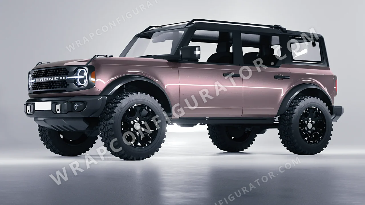 Purple Ford Bronco 2024 wrapped in Colourshield PPF by HyperPro Mauve Purple GAF58-P