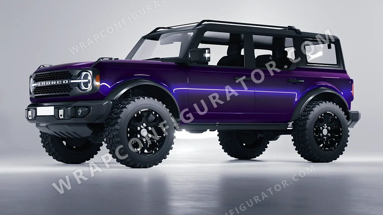 Purple Ford Bronco 2024 wrapped in Colourshield PPF by HyperPro Midnight Purple MSF52-P