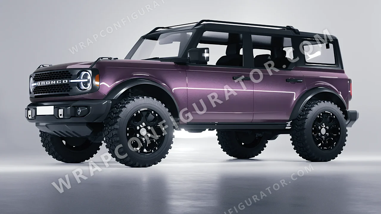 Purple Ford Bronco 2024 wrapped in Colourshield PPF by HyperPro Smoke Purple GAF22-P