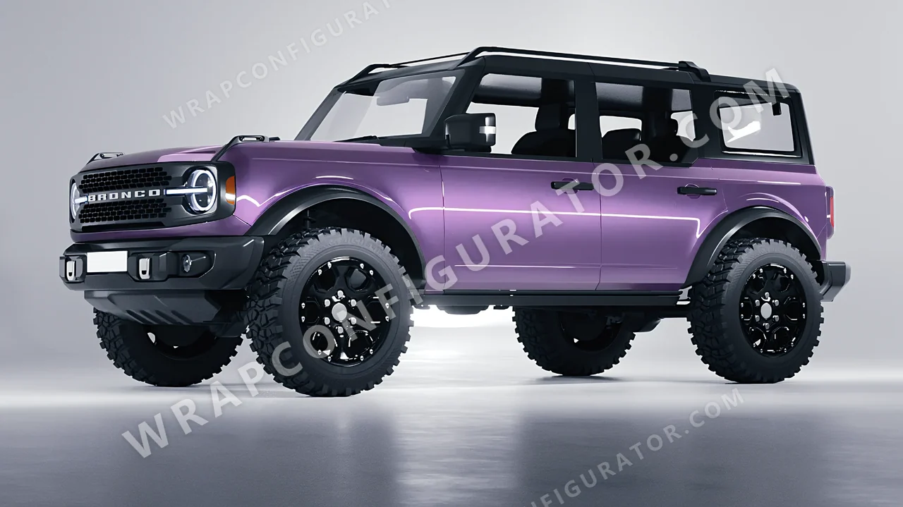 Purple Ford Bronco 2024 wrapped in Colourshield PPF by HyperPro Wisteria Purple GAF50-P