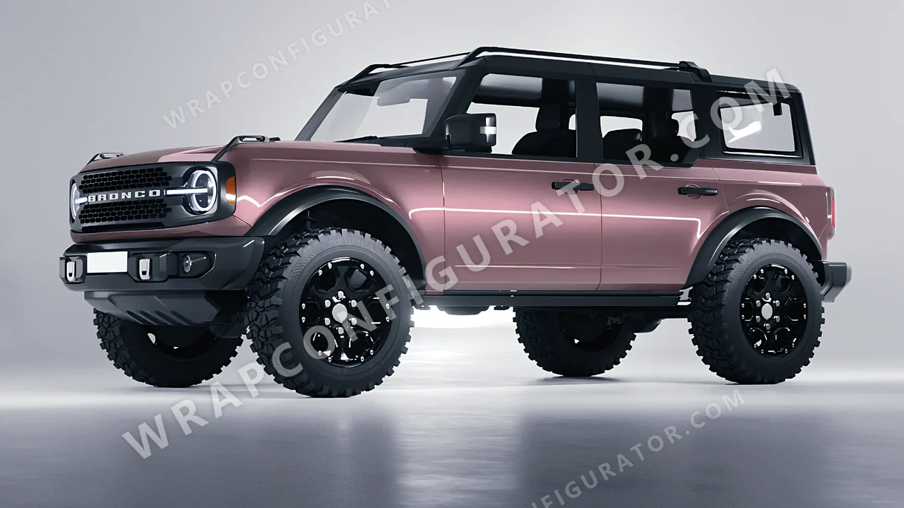 Purple Ford Bronco 2024 wrapped in Inozetek Dynamic PPF Berry DPPF943