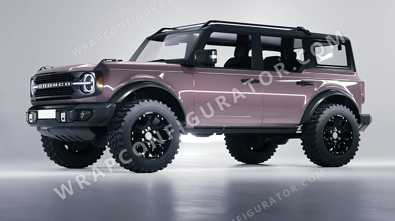 Purple Ford Bronco 2024 wrapped in Inozetek Dynamic PPF Misty Purple DPPF707
