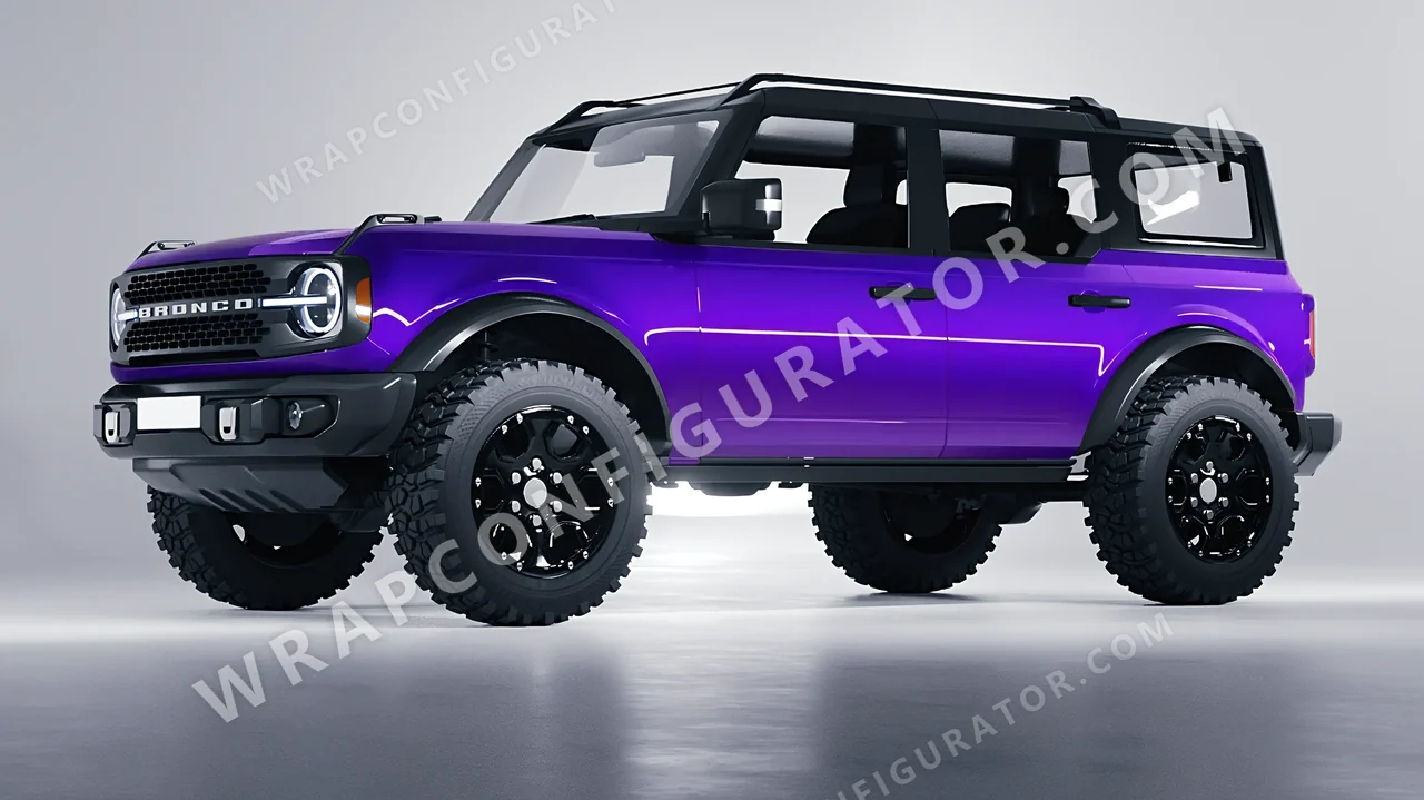 Purple Ford Bronco 2024 wrapped in ORACAL Enchanted Violet 970RA-175G