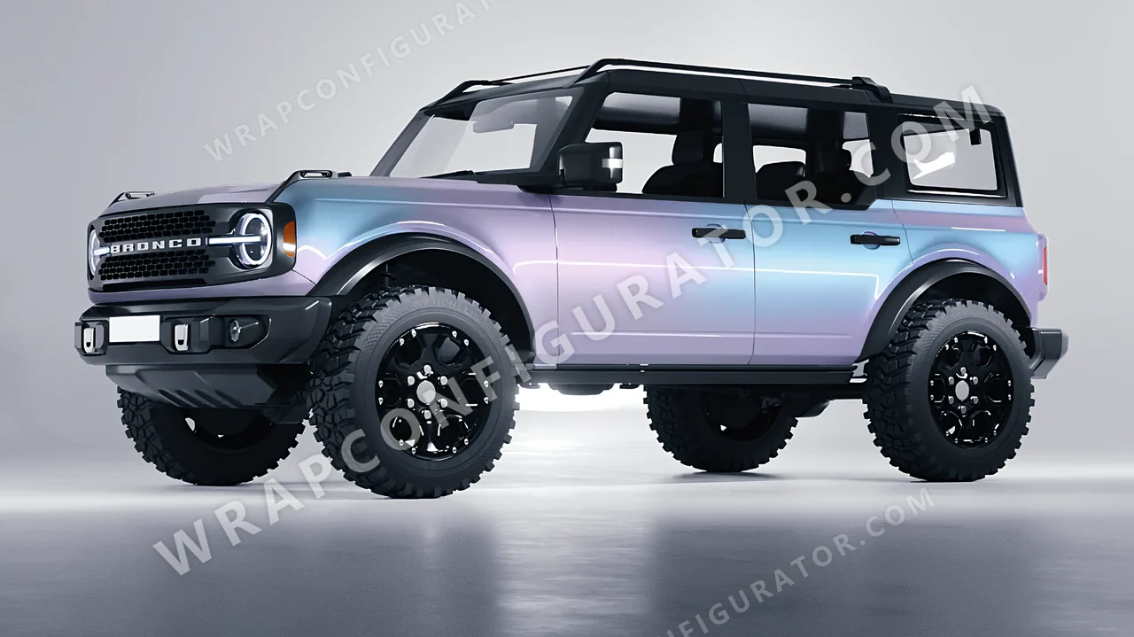 Purple Ford Bronco 2024 wrapped in ORACAL Matt Amethyst 970RA-316M