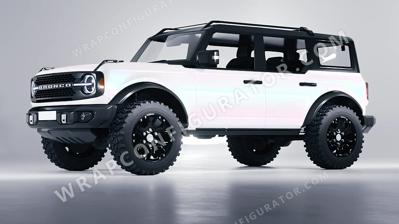 White Ford Bronco 2024 wrapped in Colourshield PPF by HyperPro Aurora White SF006M-P