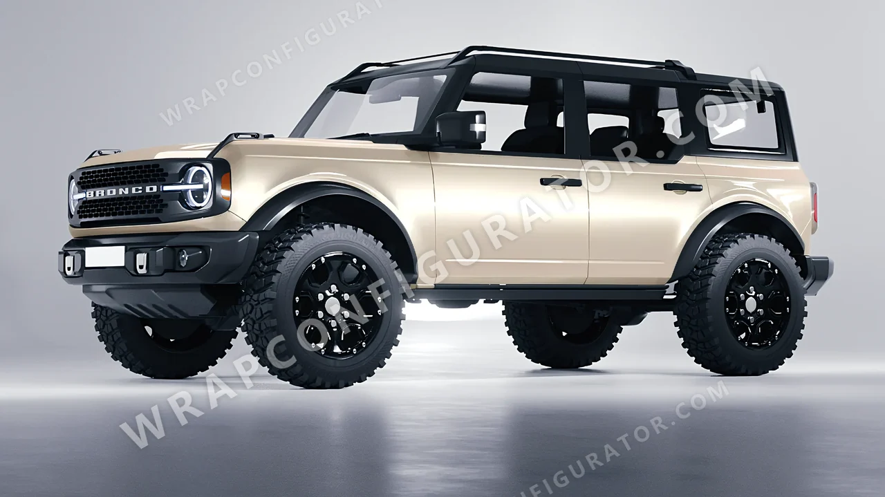 White Ford Bronco 2024 wrapped in Colourshield PPF by HyperPro White GAF42-P