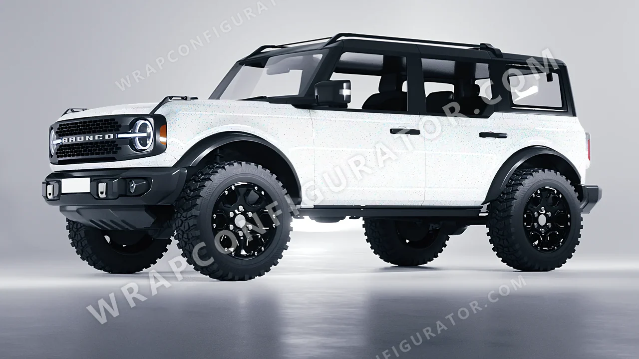 White Ford Bronco 2024 wrapped in Colourshield PPF by HyperPro White GLF02-P