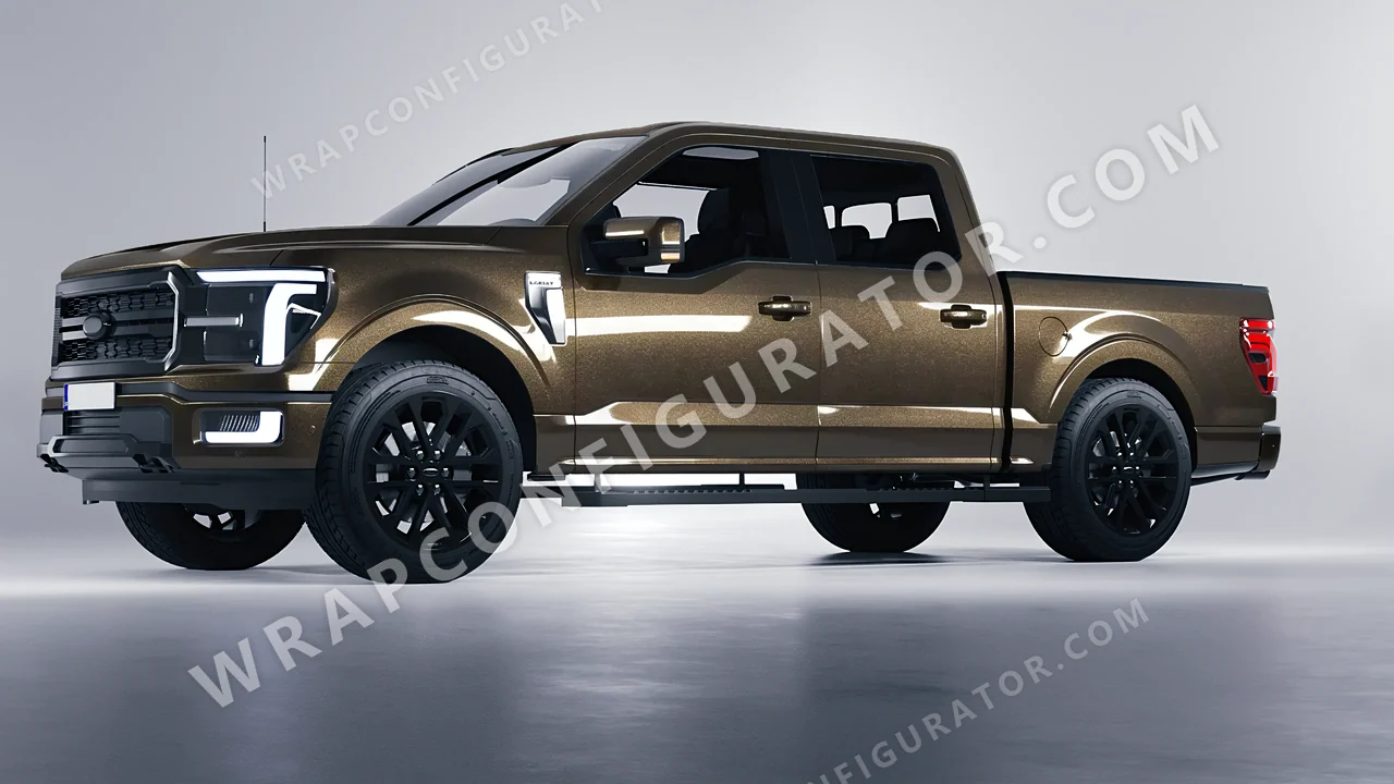 Black Ford F-150 Lariat 2024 wrapped in Avery Dennison Eclipse SW900-199-M