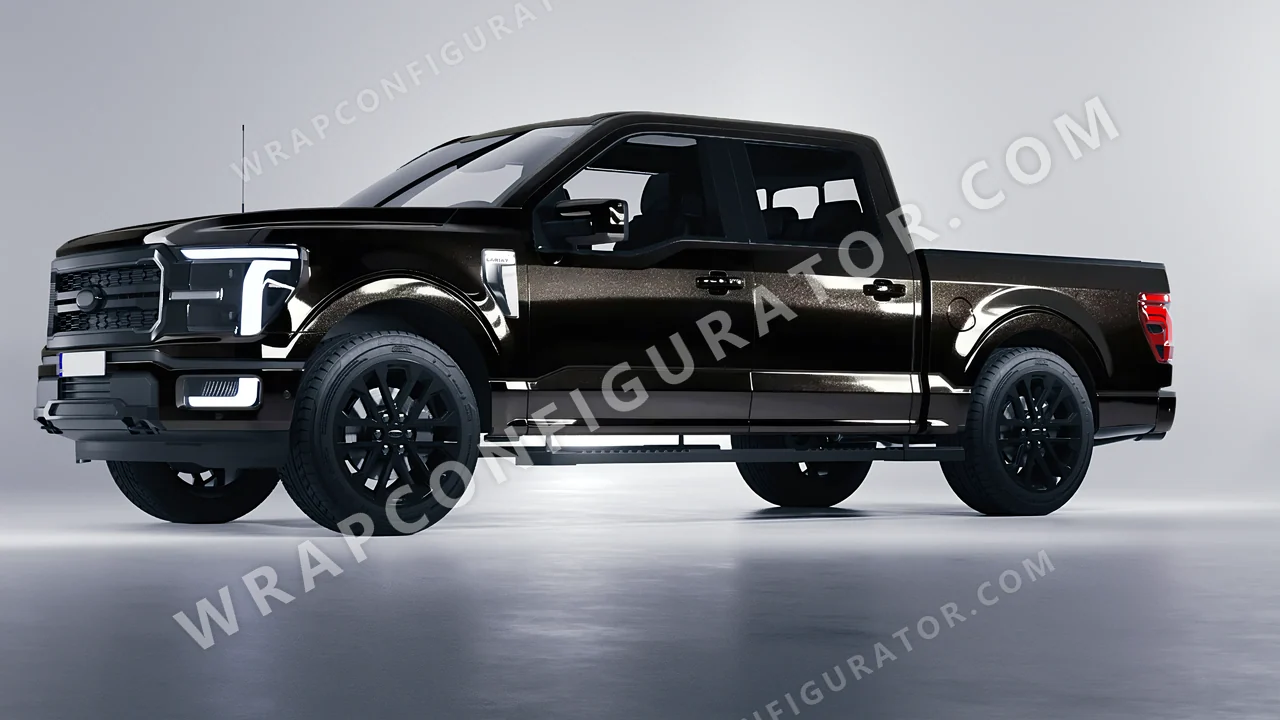 Black Ford F-150 Lariat 2024 wrapped in Colourshield PPF by HyperPro Black GAF27-P