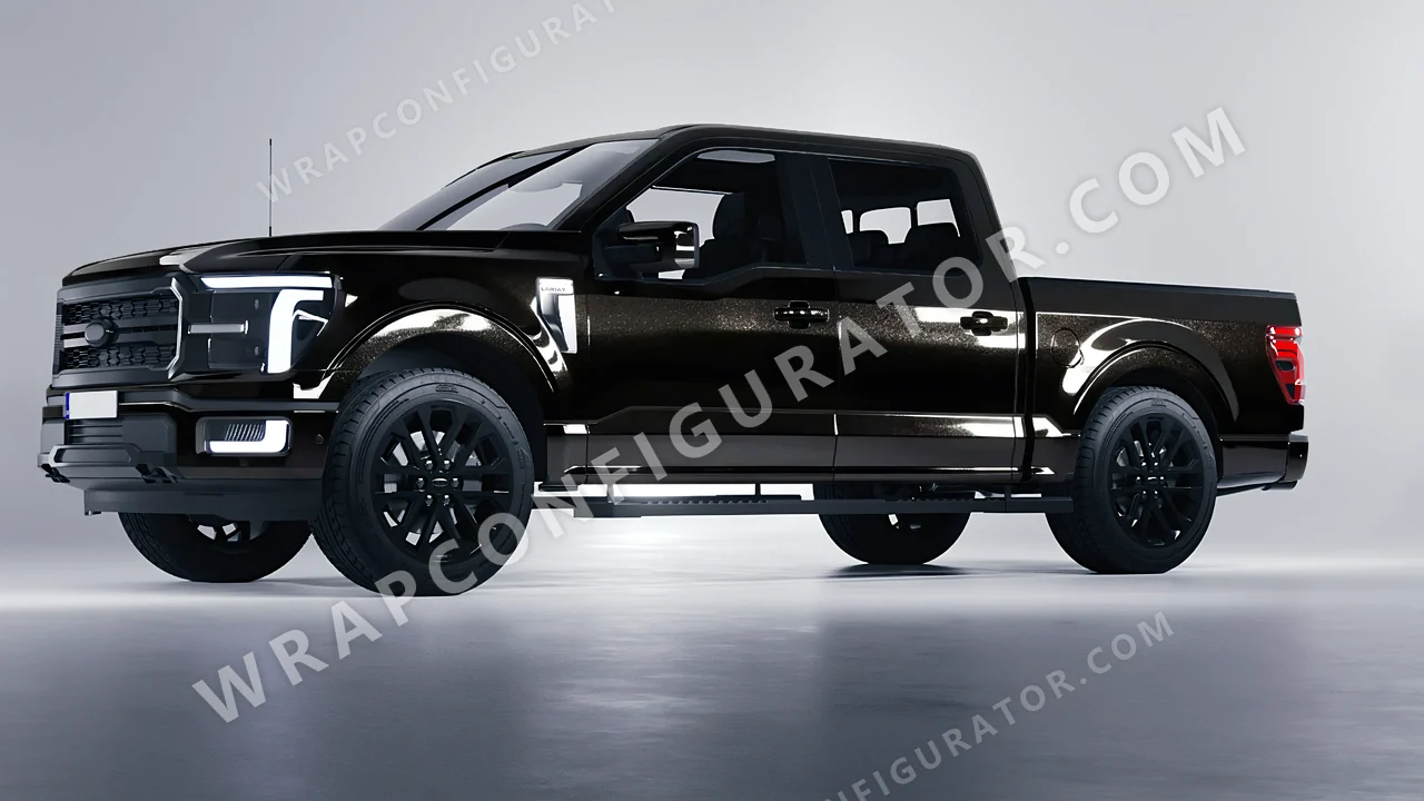 Black Ford F-150 Lariat 2024 wrapped in Colourshield PPF by HyperPro Black HGM23-P