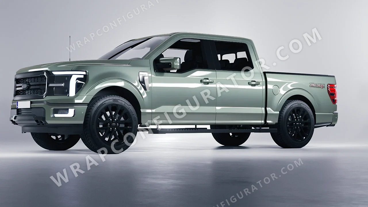Blue Ford F-150 Lariat 2024 wrapped in Colourshield PPF by HyperPro Shadow Blue GAF15-P