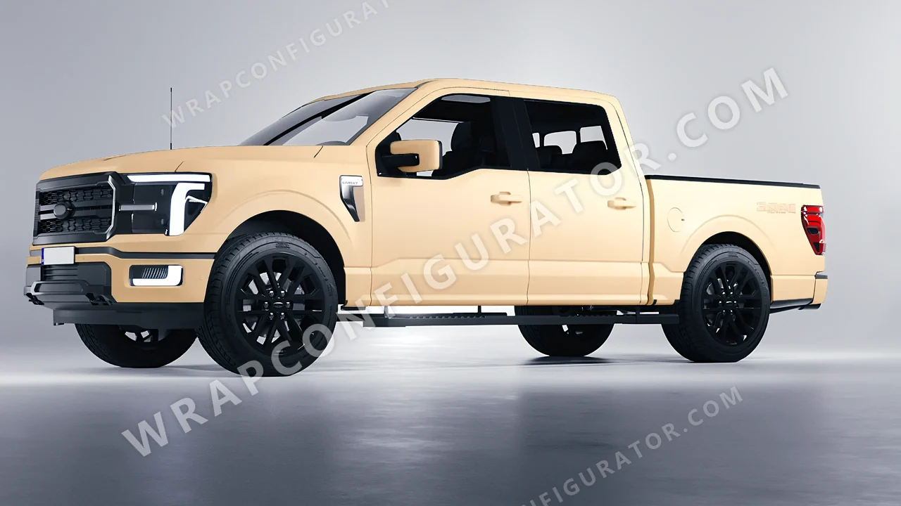 Brown Ford F-150 Lariat 2024 wrapped in Inozetek Dynamic PPF Sand DPPF815