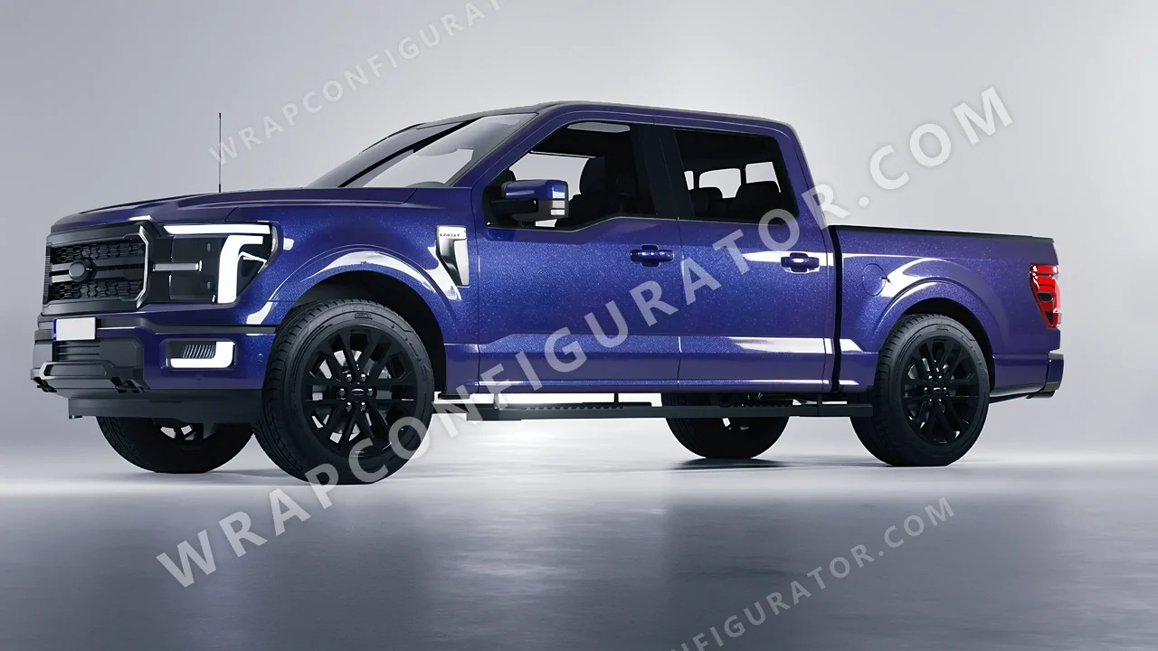 Grey Ford F-150 Lariat 2024 wrapped in Avery Dennison Magnetic Burst SW900-679-M