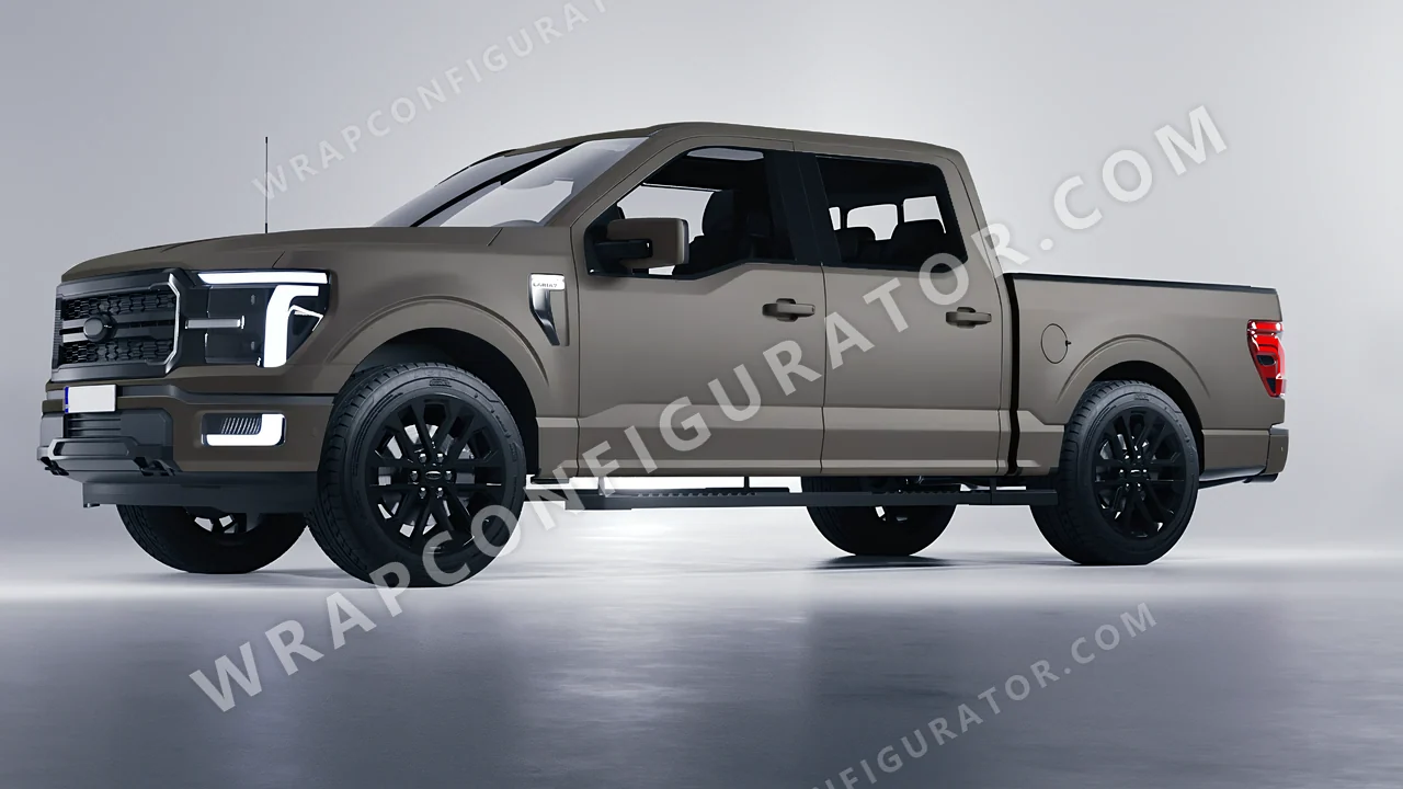 Grey Ford F-150 Lariat 2024 wrapped in Colourshield PPF by HyperPro AMG Gray SMF28-P