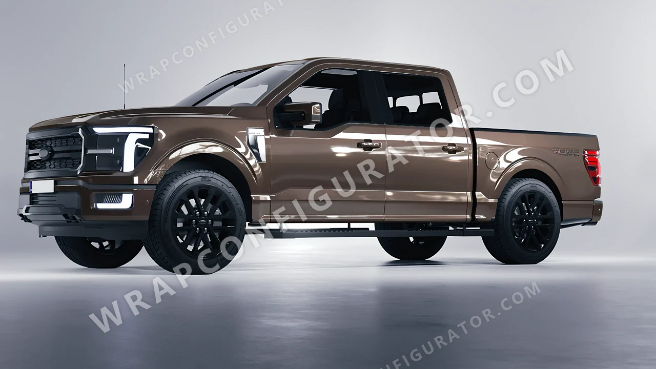Grey Ford F-150 Lariat 2024 wrapped in Colourshield PPF by HyperPro Gray HGF72-P