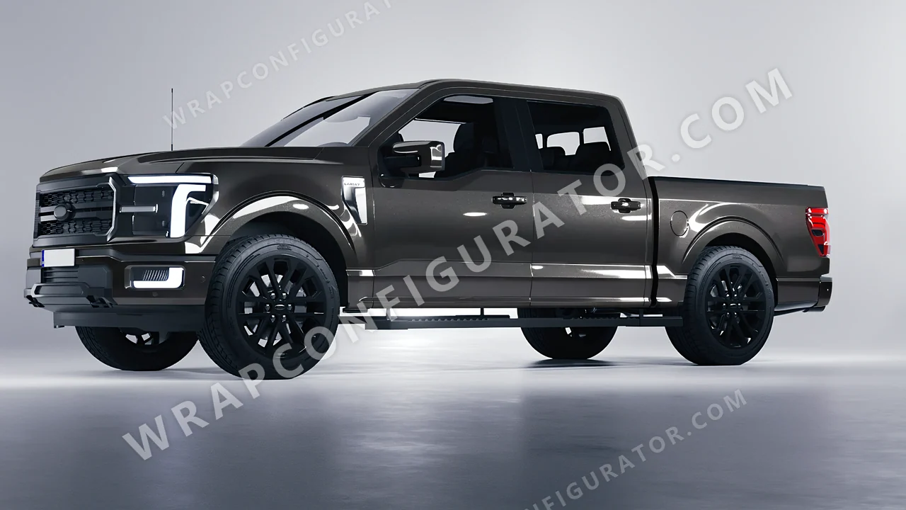 Grey Ford F-150 Lariat 2024 wrapped in Colourshield PPF by HyperPro Gray HGM58-P