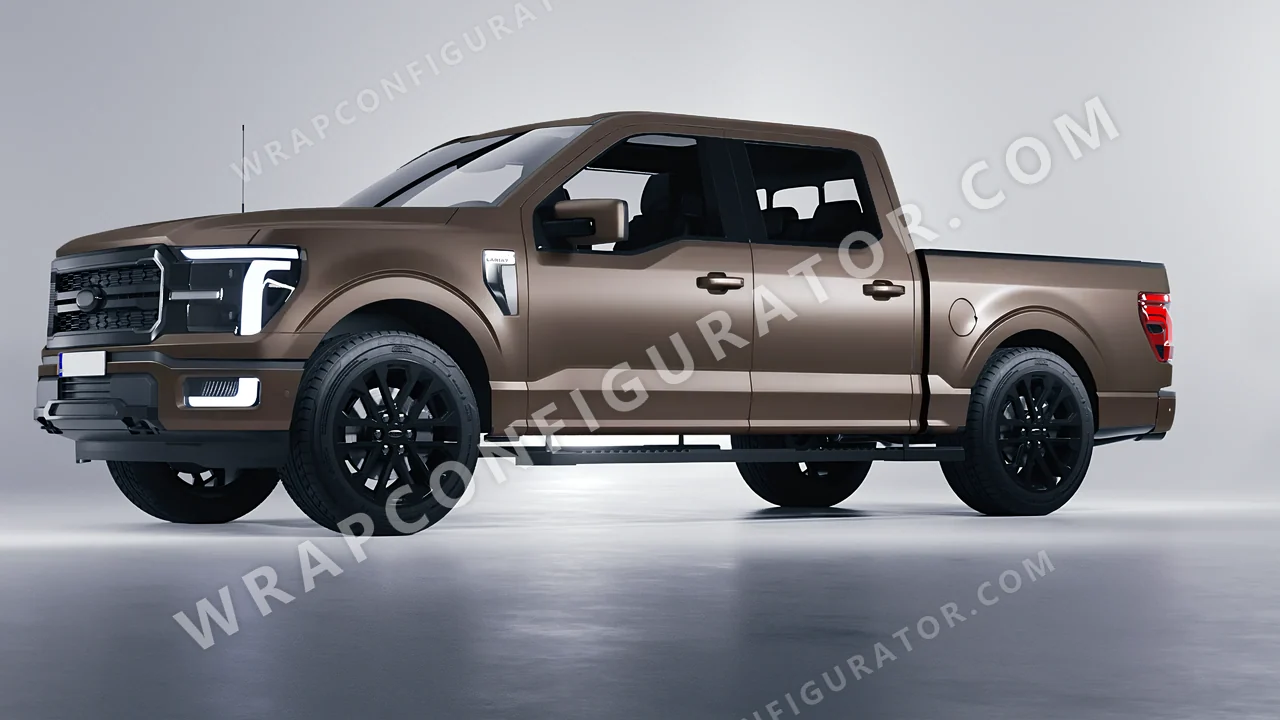 Grey Ford F-150 Lariat 2024 wrapped in Colourshield PPF by HyperPro Pebble Gray SMF43-P