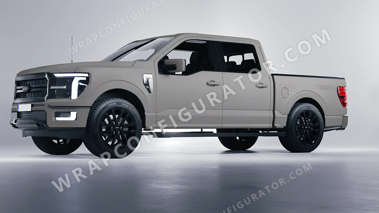 Grey Ford F-150 Lariat 2024 wrapped in Colourshield PPF by HyperPro Shadow Gray SMF24-P