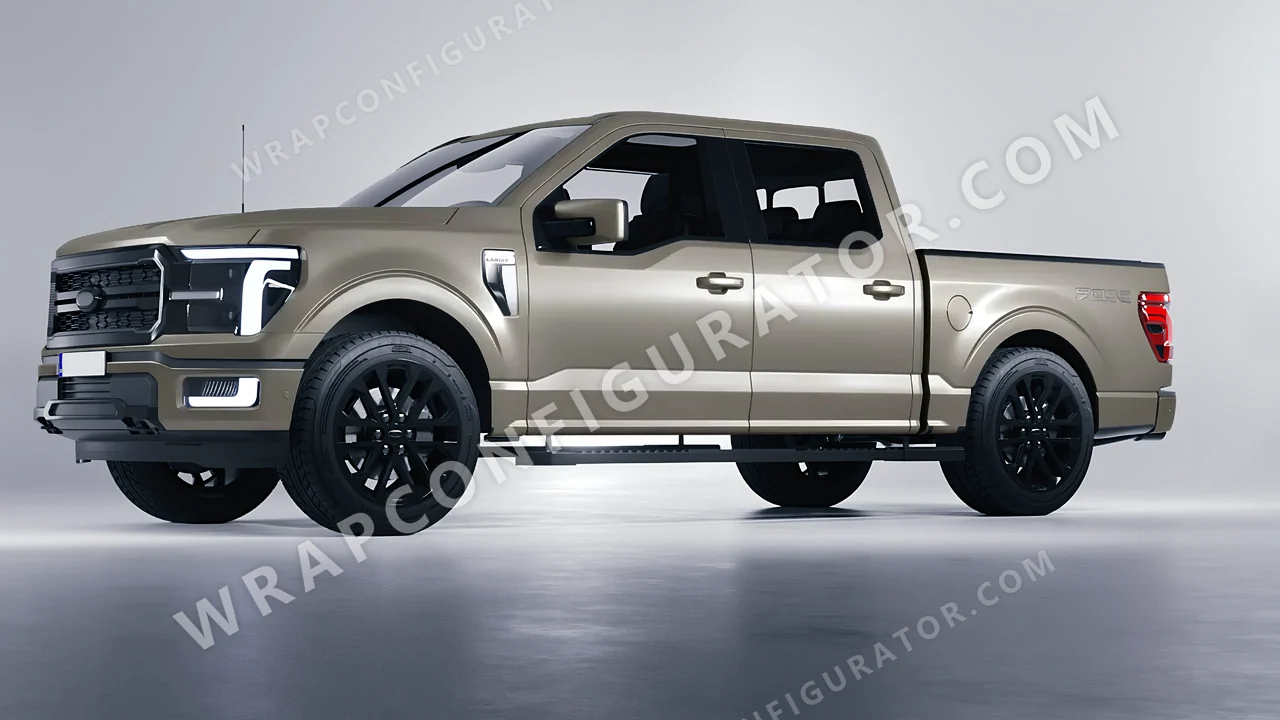Grey Ford F-150 Lariat 2024 wrapped in Colourshield PPF by HyperPro Shadow Gray SMF48-P