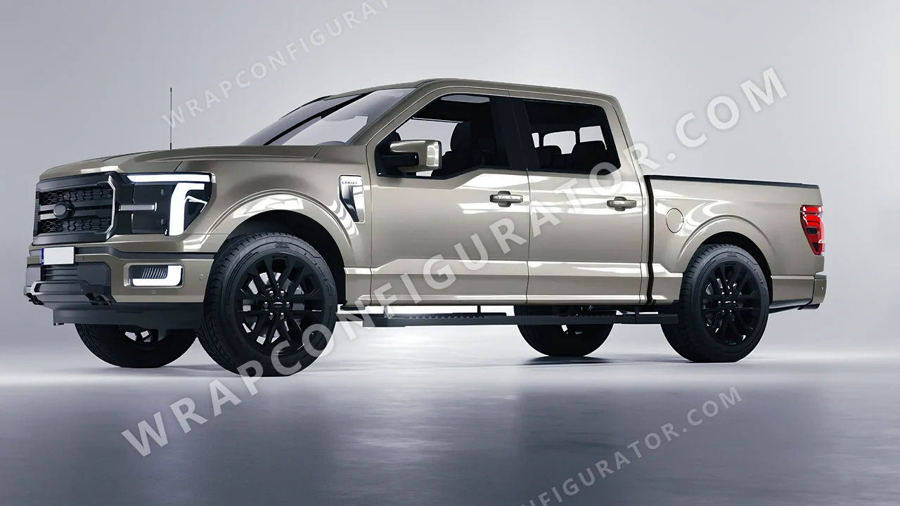Grey Ford F-150 Lariat 2024 wrapped in Colourshield PPF by HyperPro Shadow Silver GAF14-P