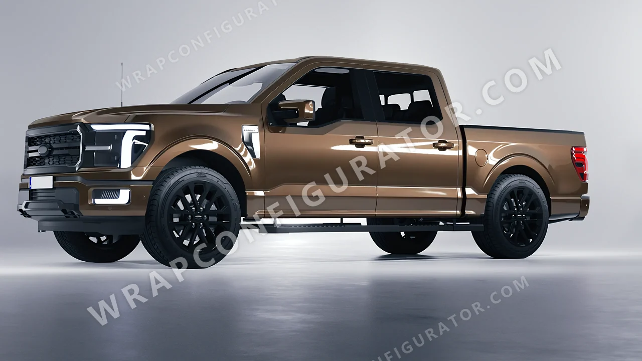 Grey Ford F-150 Lariat 2024 wrapped in Inozetek Dynamic PPF Charcoal DPPF926