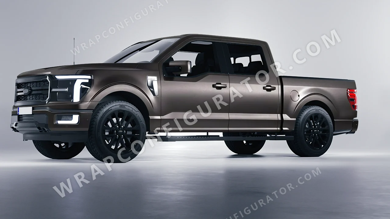 Grey Ford F-150 Lariat 2024 wrapped in Inozetek Dynamic PPF Tungsten Grey DPPF811