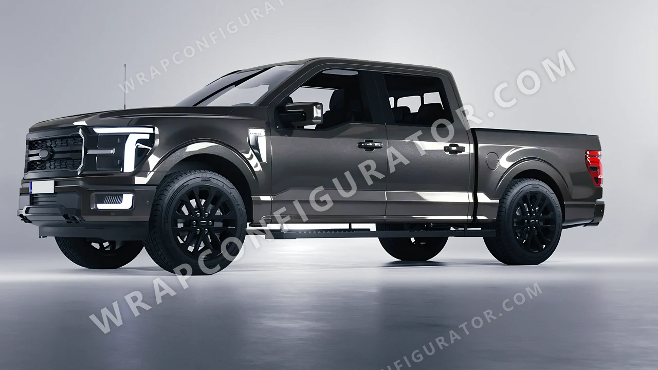 Grey Ford F-150 Lariat 2024 wrapped in Inozetek Dynamic PPF Tungsten Grey DPPF907