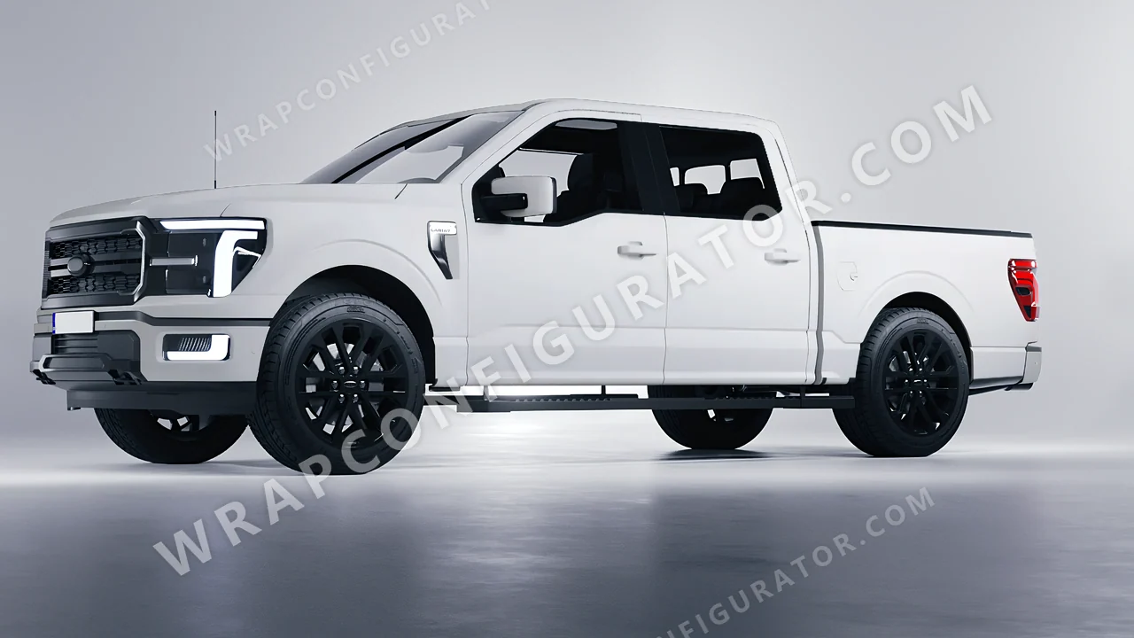 Grey Ford F-150 Lariat 2024 wrapped in Inozetek Dynamic PPF Ultimate Grey DPPF809