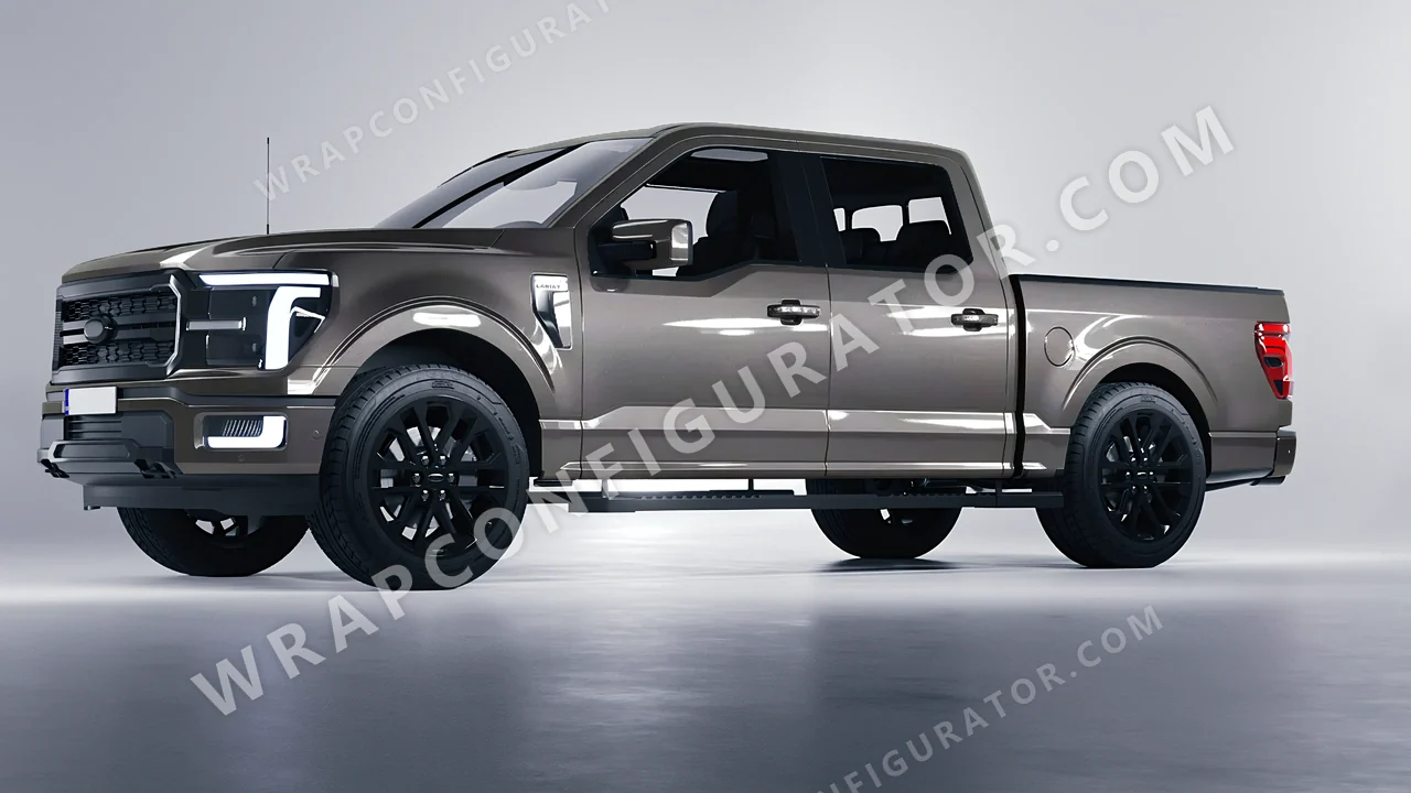 Grey Ford F-150 Lariat 2024 wrapped in ORACAL Grey Cast Iron 970RA-935G