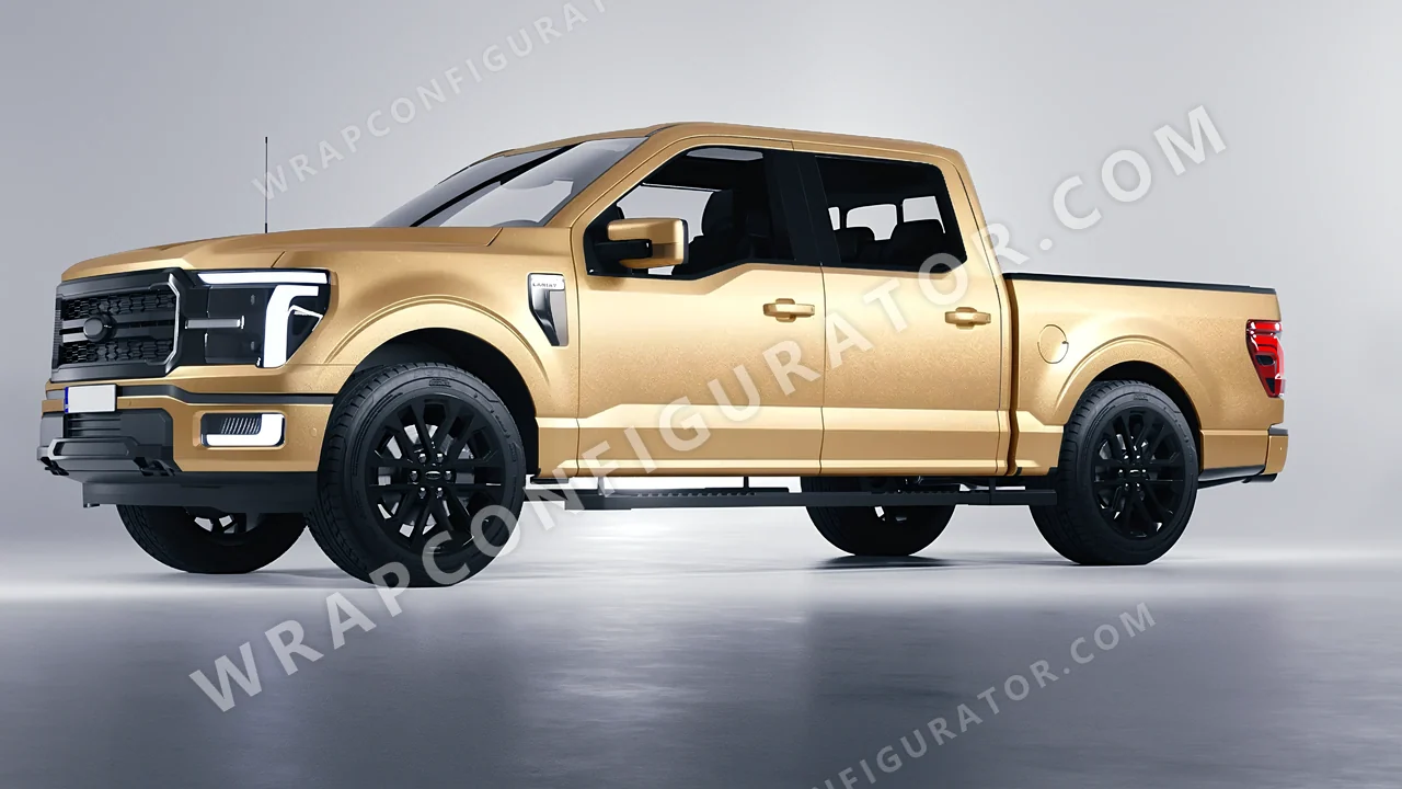 Grey Ford F-150 Lariat 2024 wrapped in ORACAL Pyrite 970RA-926M