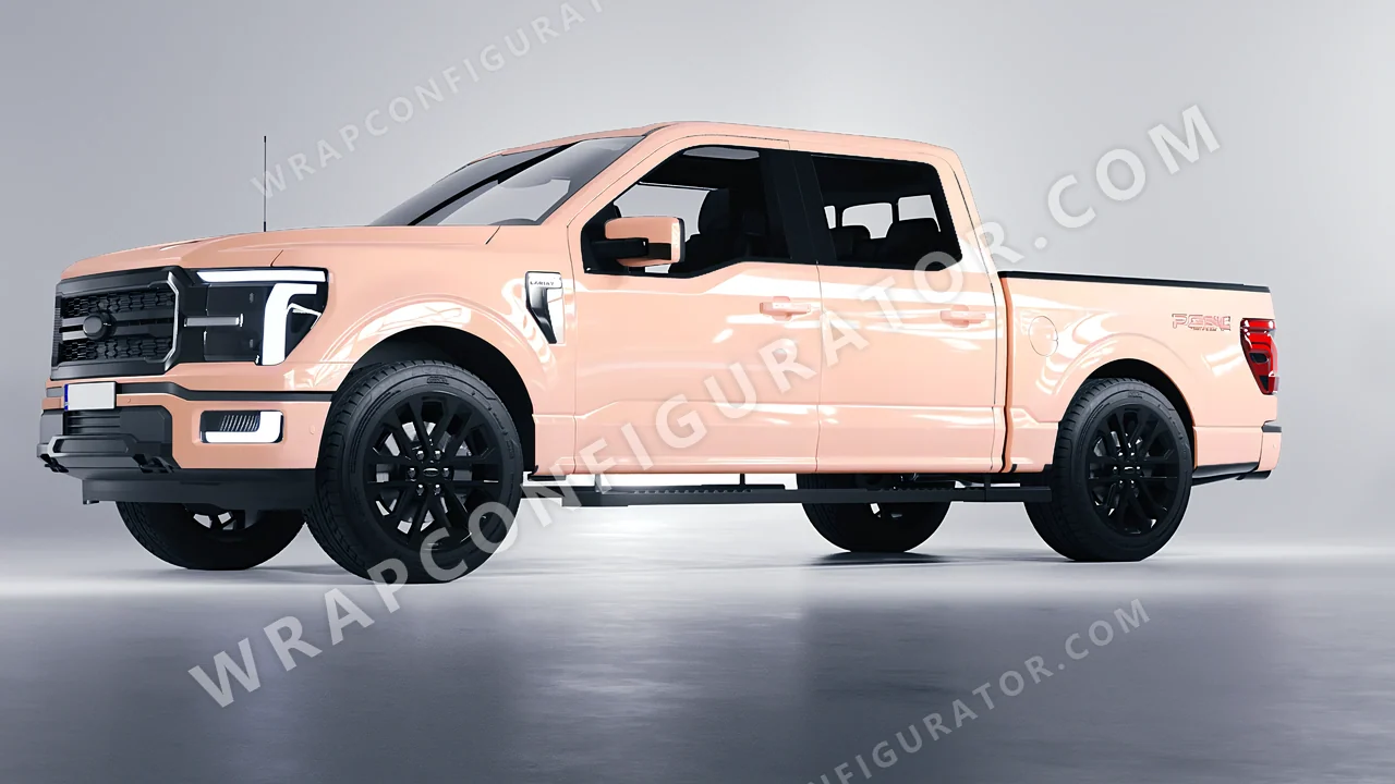 Pink Ford F-150 Lariat 2024 wrapped in Colourshield PPF by HyperPro Cherry Pink HGF75-P