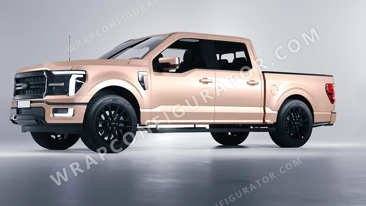Pink Ford F-150 Lariat 2024 wrapped in Colourshield PPF by HyperPro Rose Gold SMF38-P