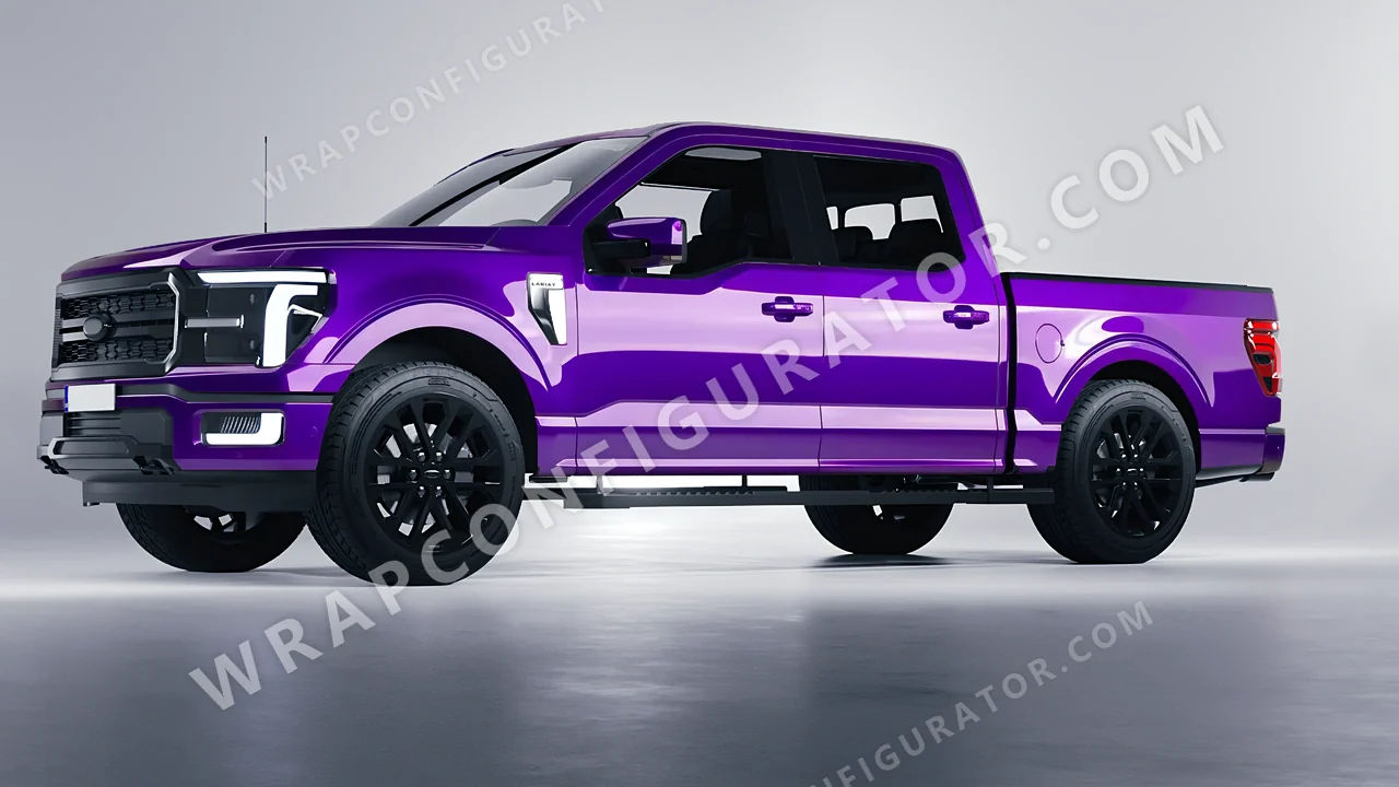 Purple Ford F-150 Lariat 2024 wrapped in 3M Plum Explosion 2.0 HGP258