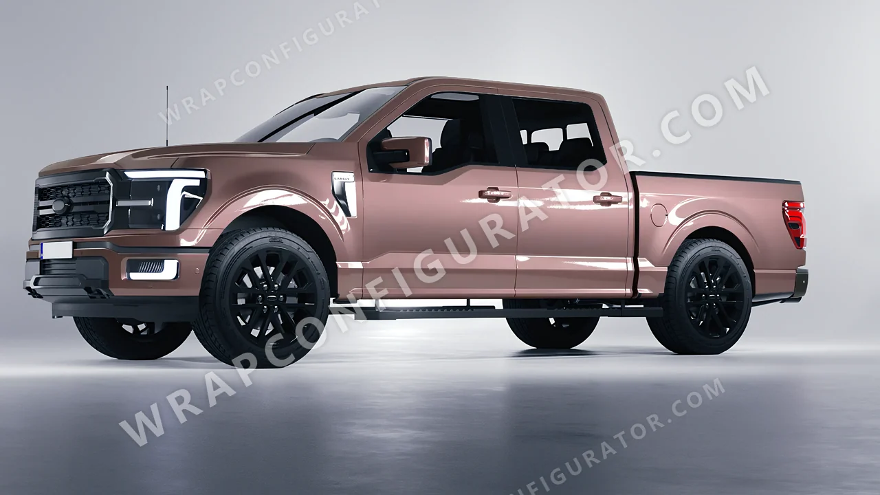 Purple Ford F-150 Lariat 2024 wrapped in Colourshield PPF by HyperPro Berry HGM33-P