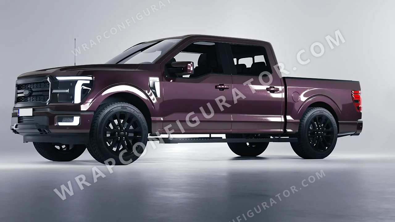 Purple Ford F-150 Lariat 2024 wrapped in Colourshield PPF by HyperPro Faded Purple GAF57-P