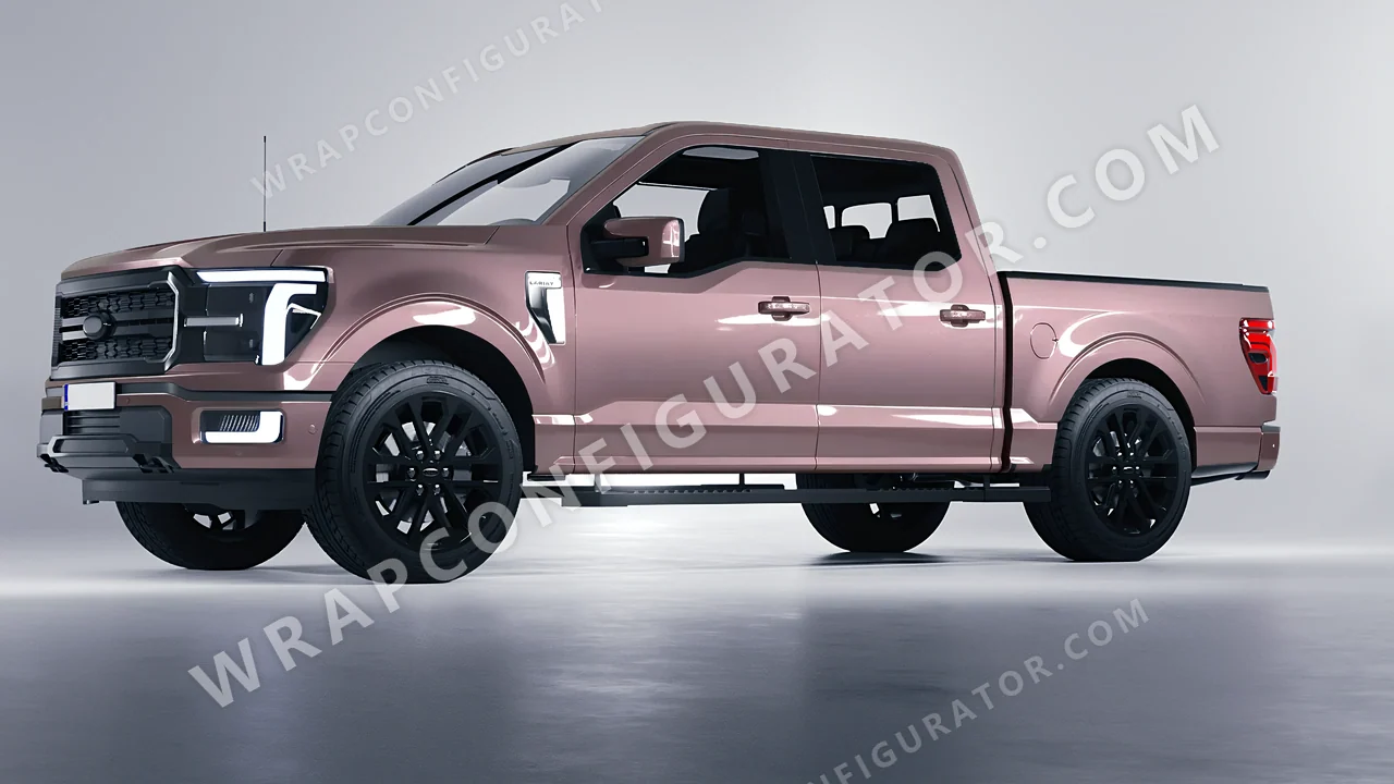 Purple Ford F-150 Lariat 2024 wrapped in Colourshield PPF by HyperPro Mauve Purple GAF58-P