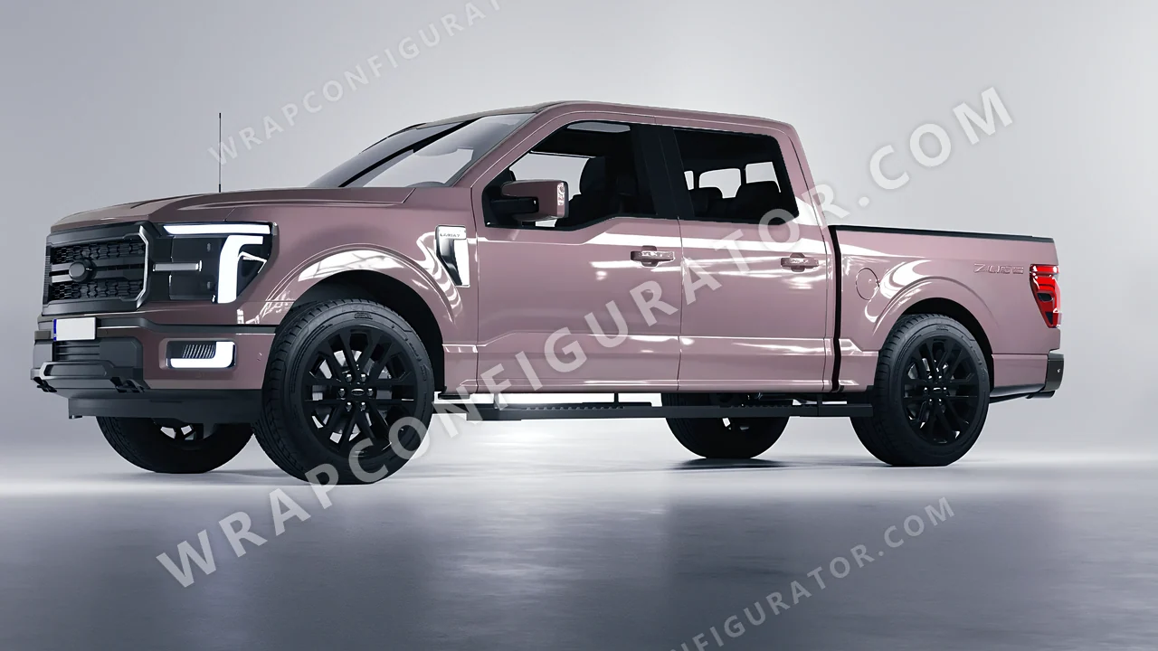 Purple Ford F-150 Lariat 2024 wrapped in Inozetek Dynamic PPF Misty Purple DPPF707