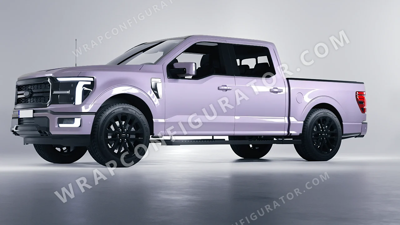 Purple Ford F-150 Lariat 2024 wrapped in Inozetek Dynamic PPF Provence Purple DPPF708