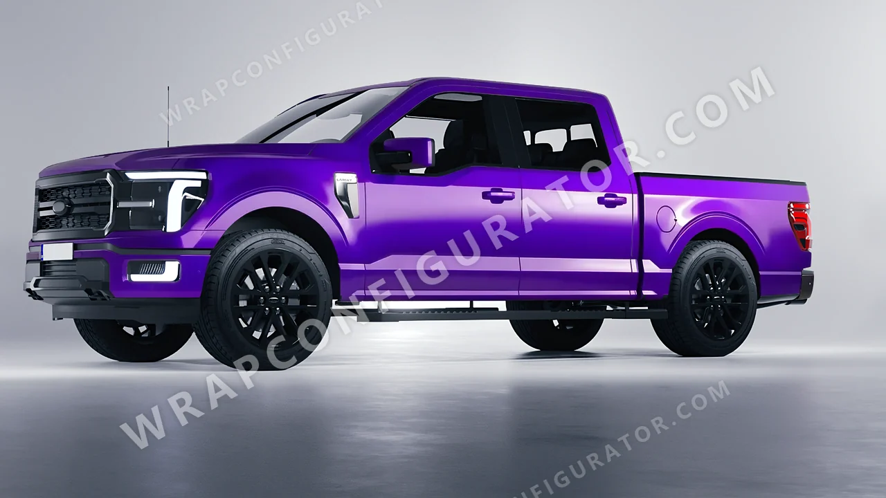 Purple Ford F-150 Lariat 2024 wrapped in ORACAL Enchanted Violet 970RA-175G
